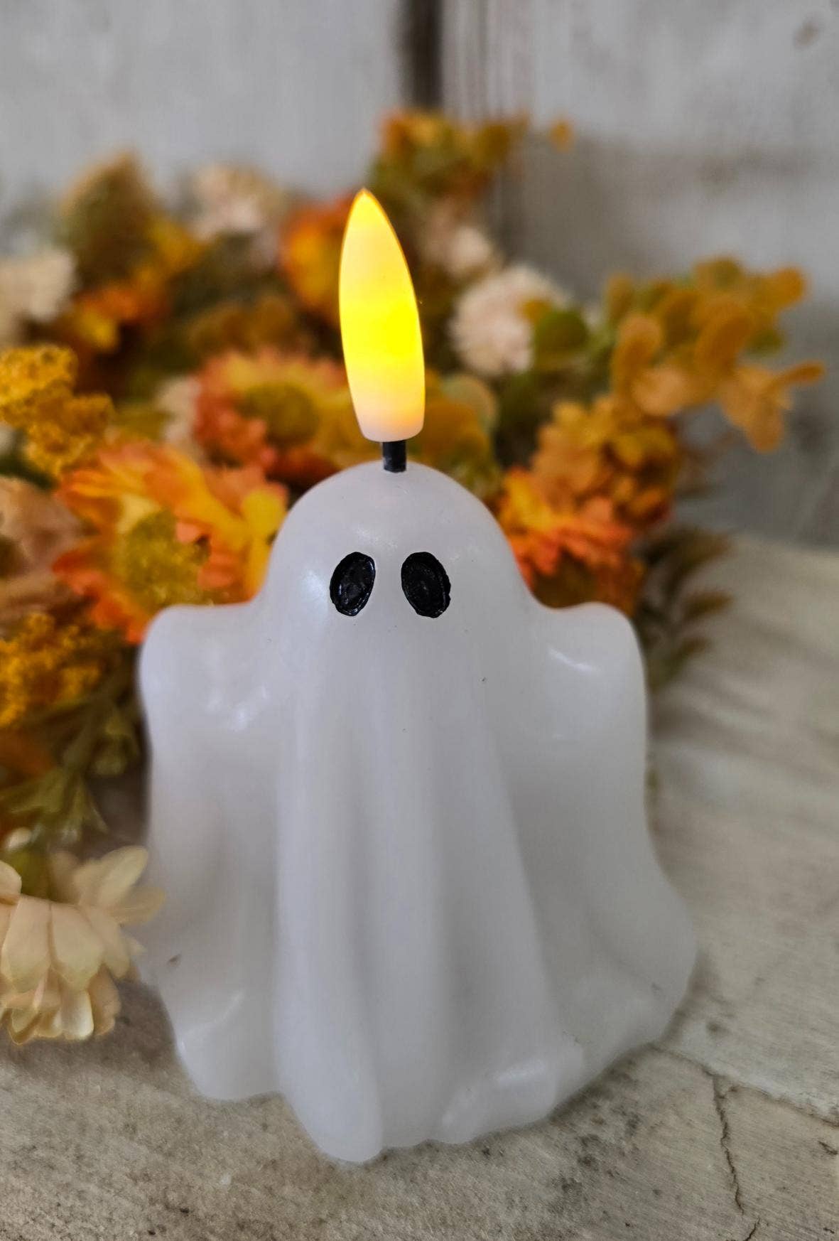 Mini Ghost Realistic Flame 2.75in H Set of 2