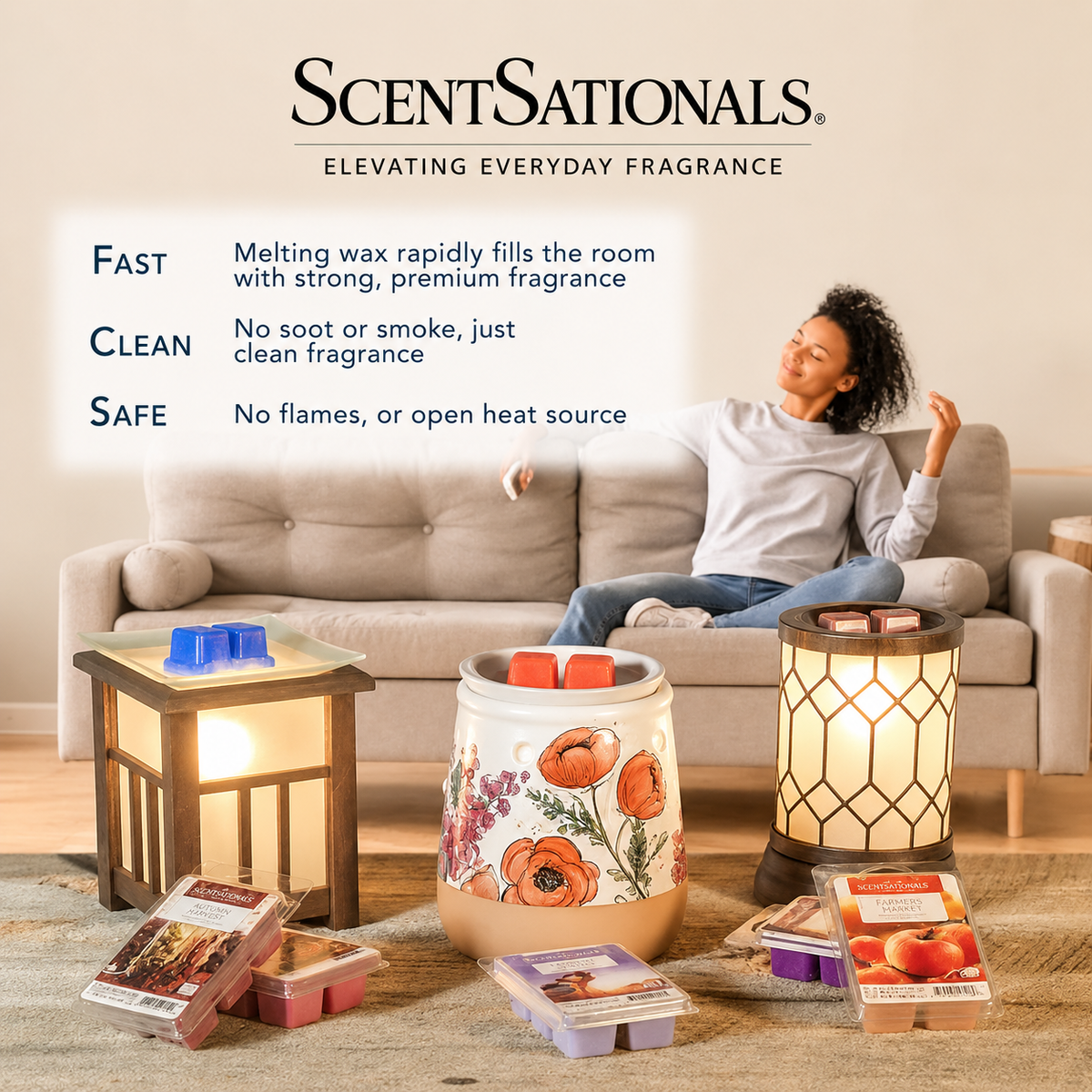 Red Truck with Pumpkins Fragrance & Wax Electric Warmer