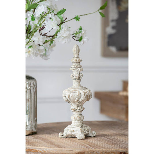 D4.5x13.5" Antique Finial Cement Sculpture