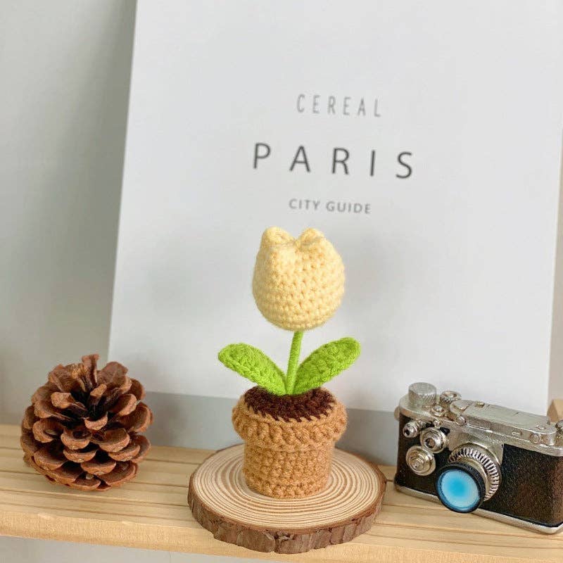 Crochet Potted Flower Gift Mini Home Decor