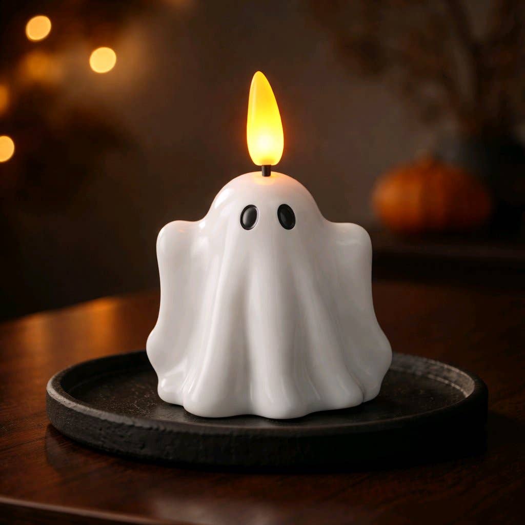 Mini Ghost Realistic Flame 2.75in H Set of 2