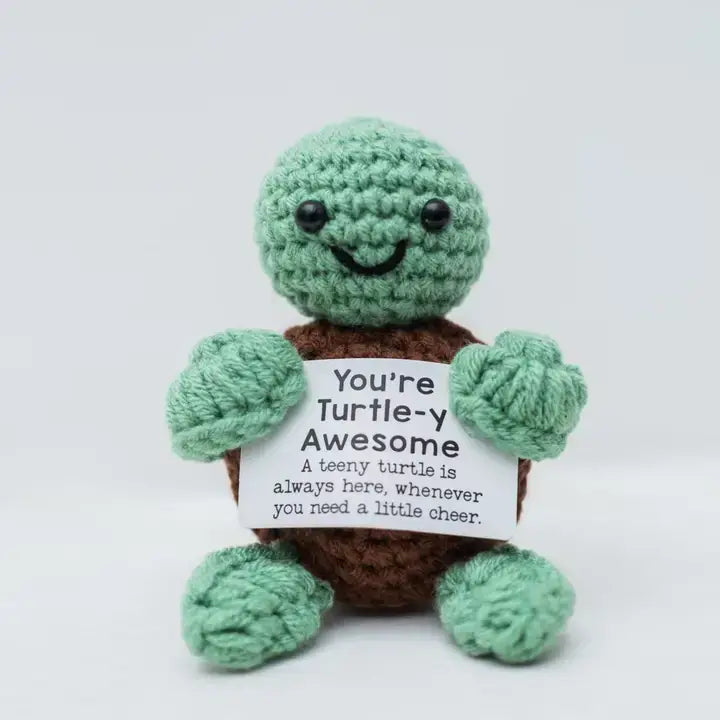 Handmade Crochet Positive Plush Emotional Support Doll
