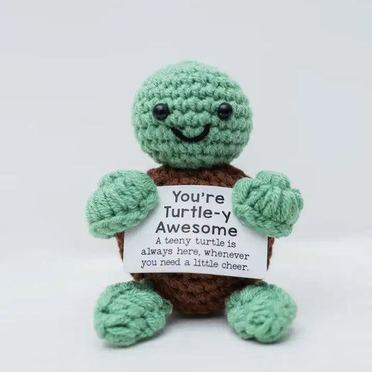 Handmade Crochet Positive Plush Emotional Support Doll