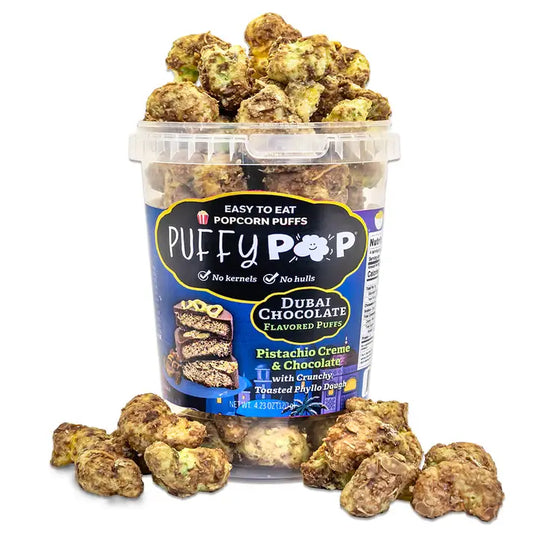 Crack Corn / Puffy Pop -Dubai Chocolate (4 oz) 