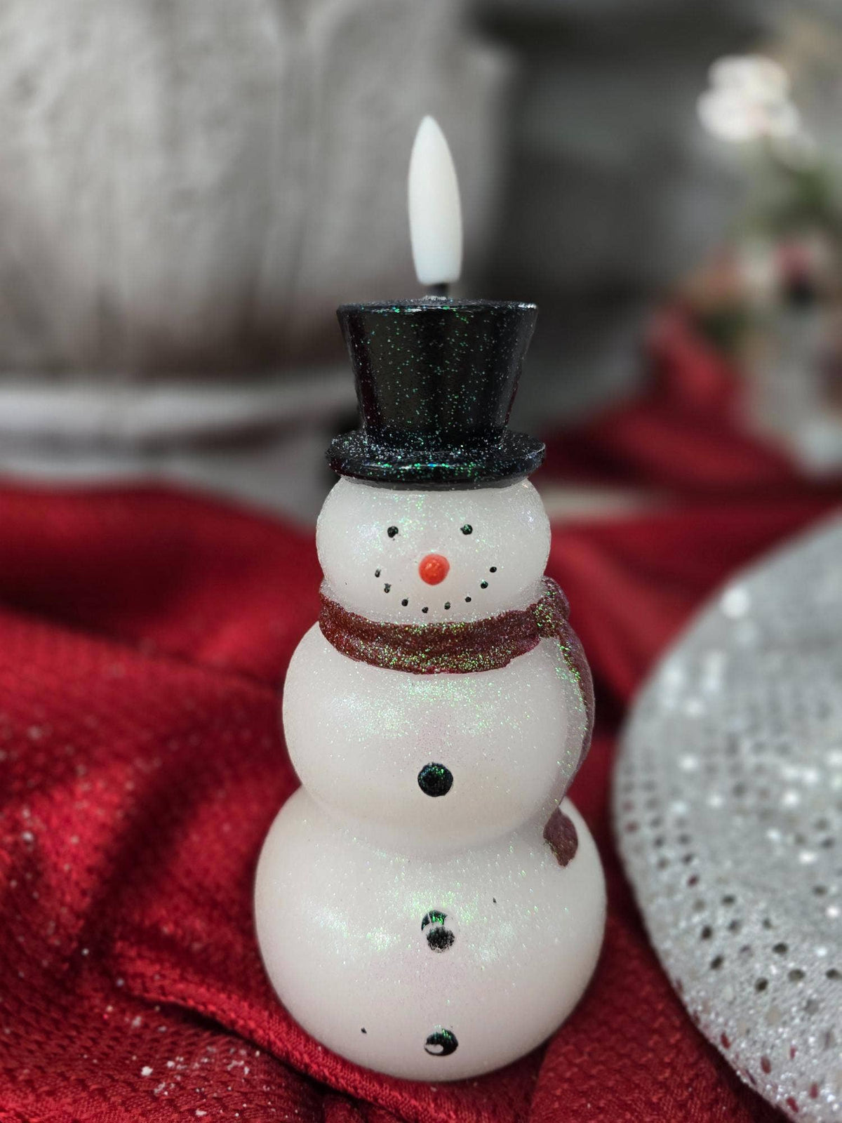 Realistic Flame Snowman 3x6in