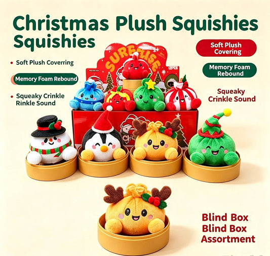 Christmas Plush Squishy Blind Box with Crinkle Sound