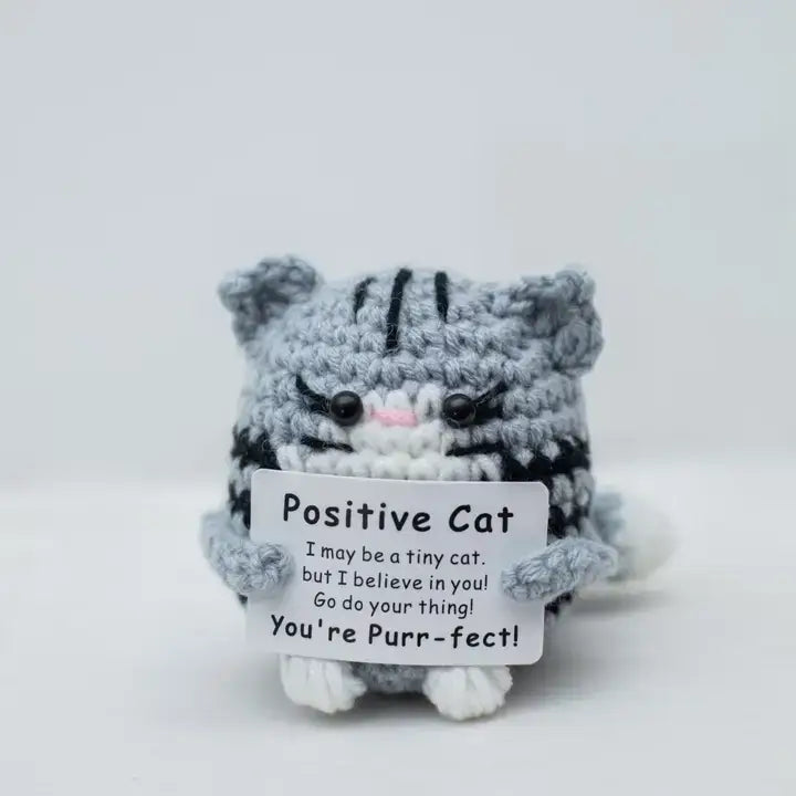 Handmade Crochet Positive Plush Emotional Support Doll