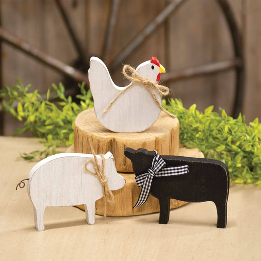 Wooden Farm Animal Sitter