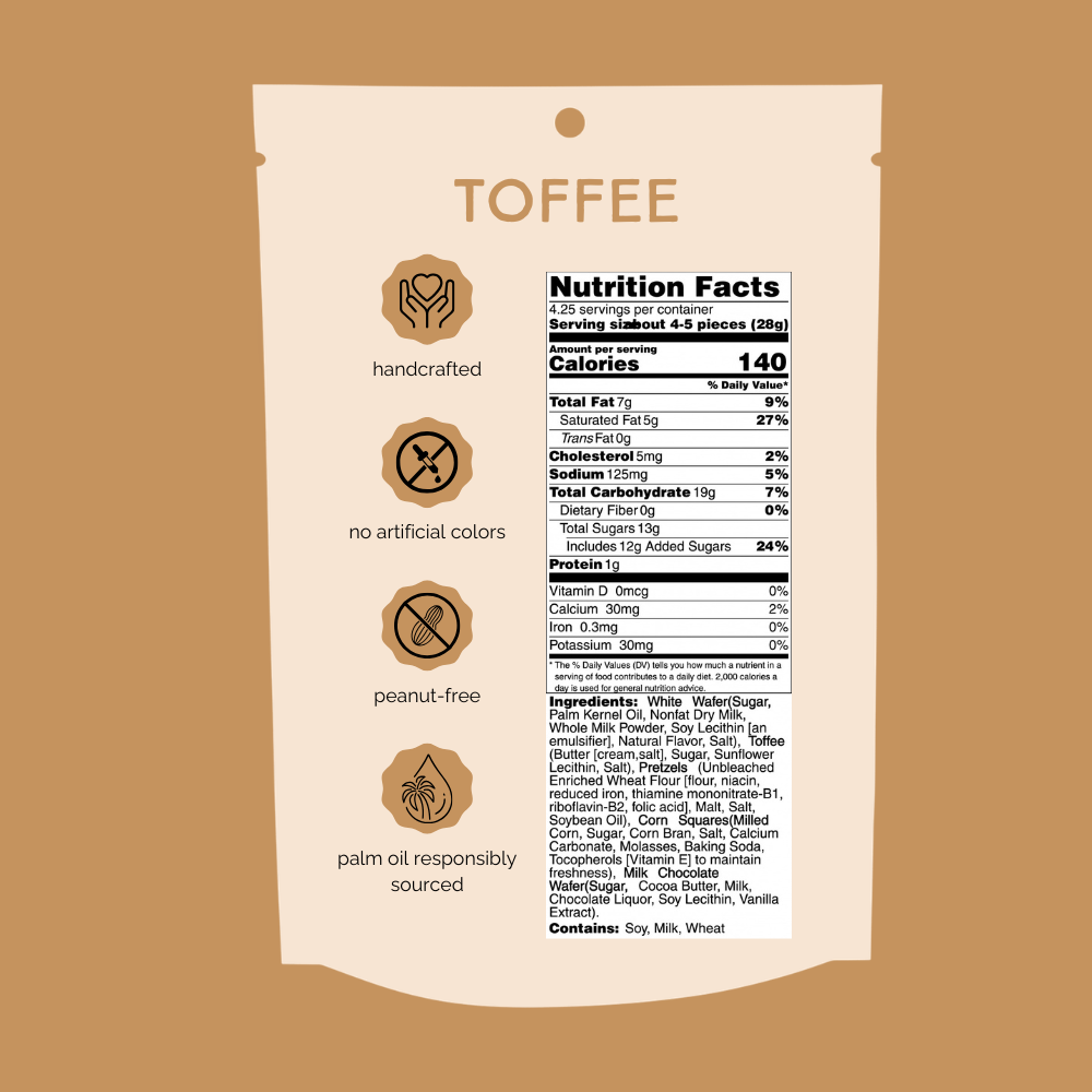 Toffee Chunk Nibbles 4.25 oz Pouch