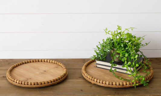 Round Beaded Trays (2 Sizes)
