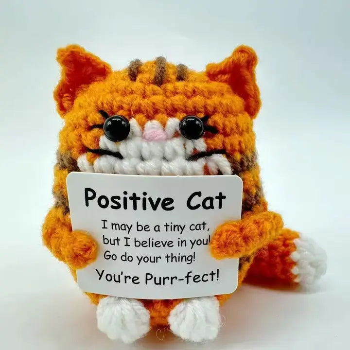 Handmade Crochet Positive Plush Emotional Support Doll