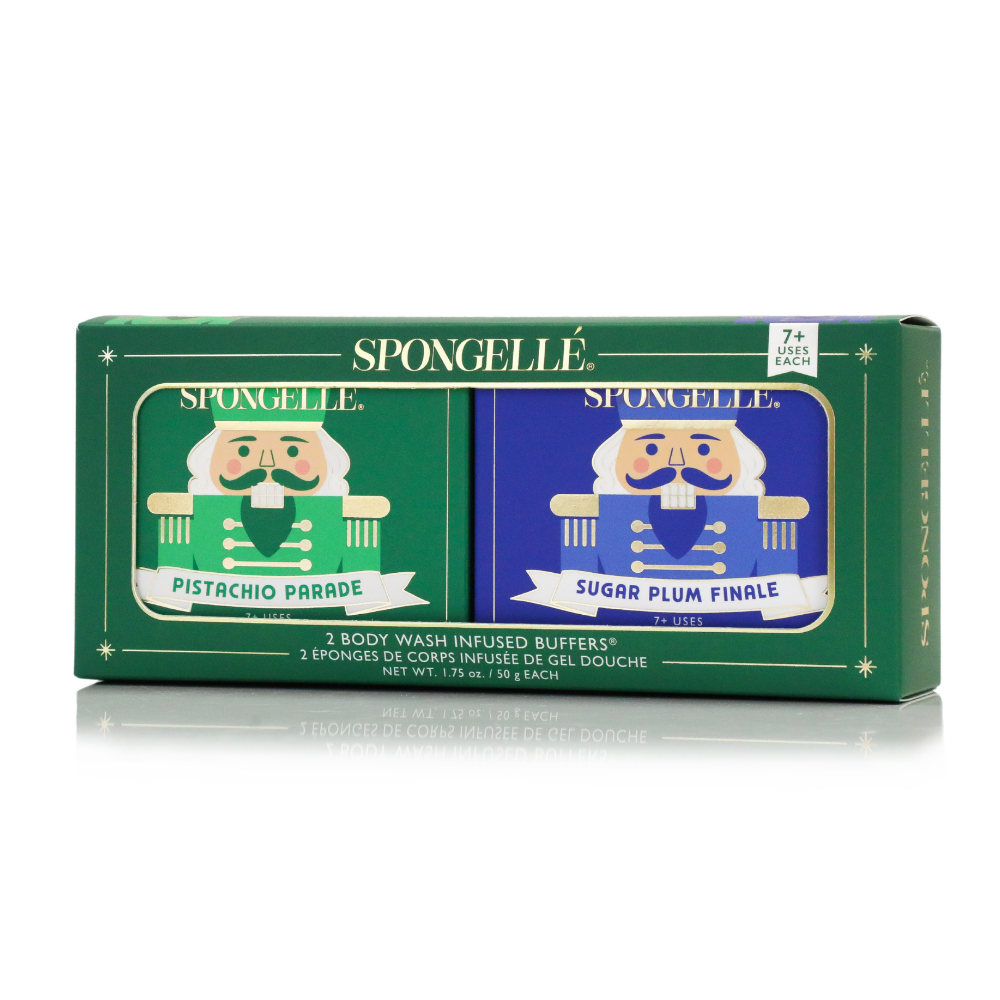 Green Nutcracker Holiday Body Buffer Gift Set