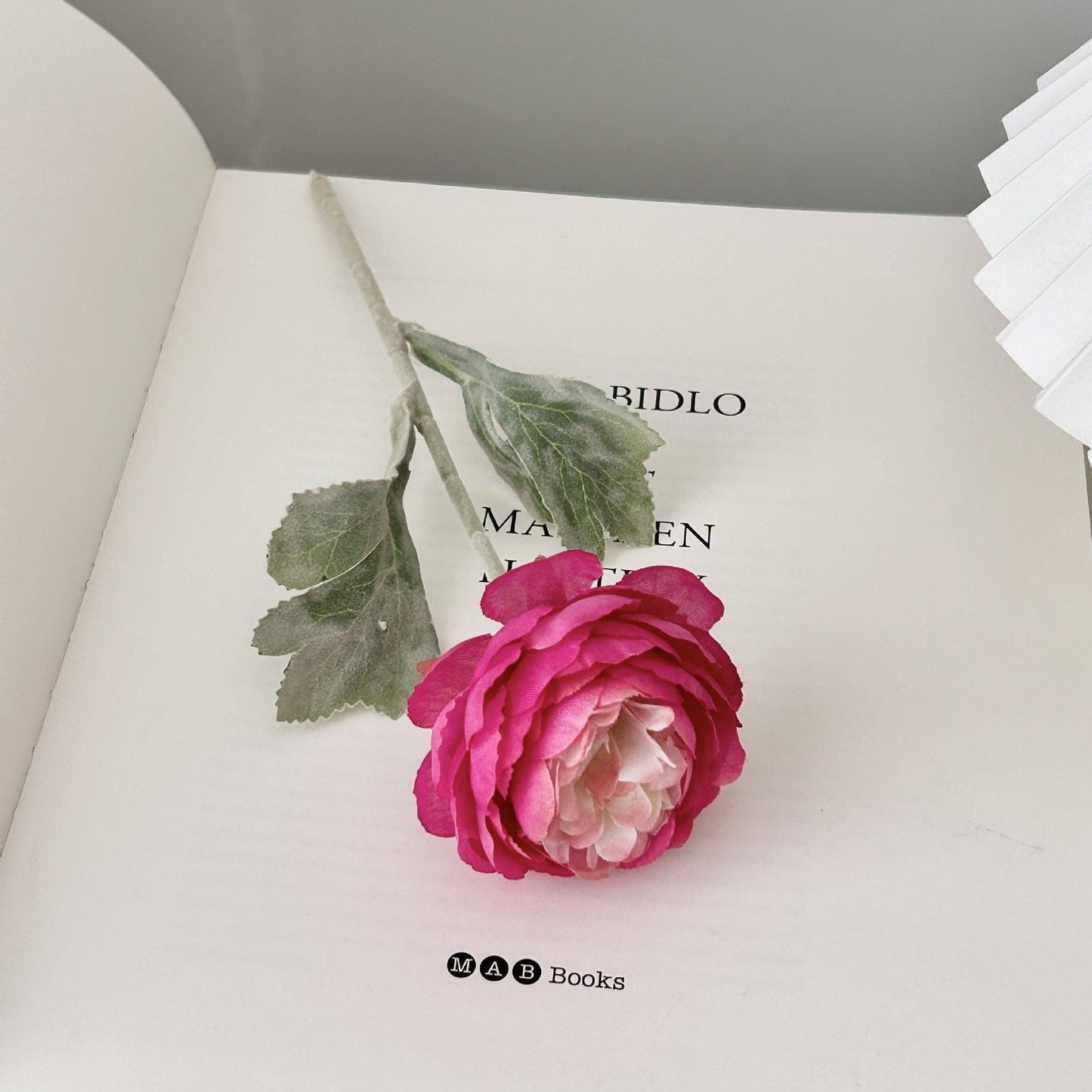 Faux Ranunculus Flower Stem Silk Peony Floral Decor