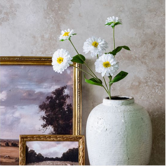 23.6" WHITE DAHLIA STEM