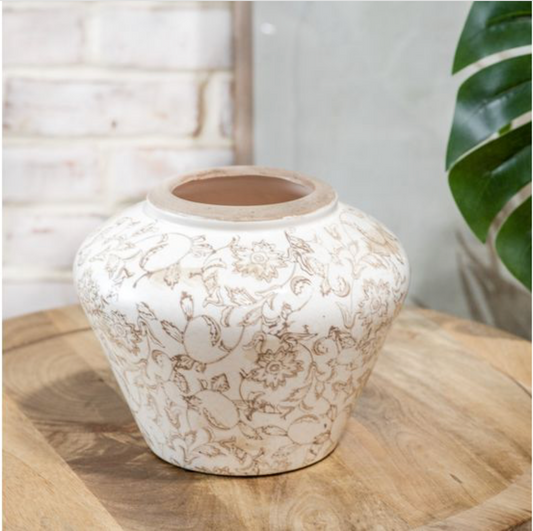 6.5" BEIGE HEIRLOOM VASE