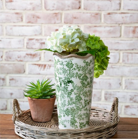 9.65" VERTE HEIRLOOM VASE