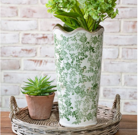 12.25" VERTE HEIRLOOM VASE