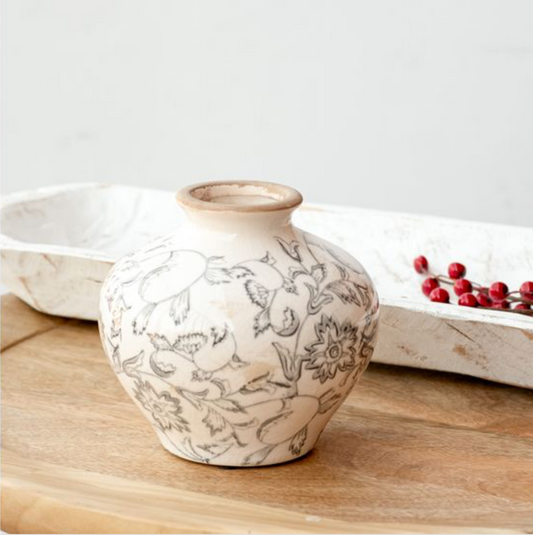 4.7" GREY HEIRLOOM VASE
