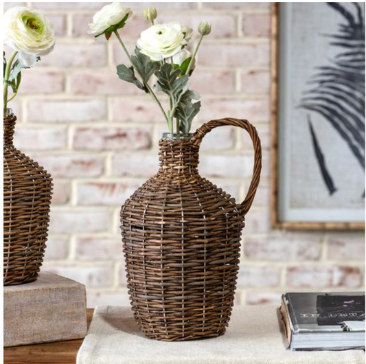 11" NAT. WILLOW WRAPPED BOTTLE