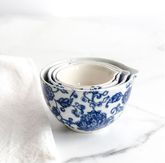BLUE FLORAL MEASURING CUPS