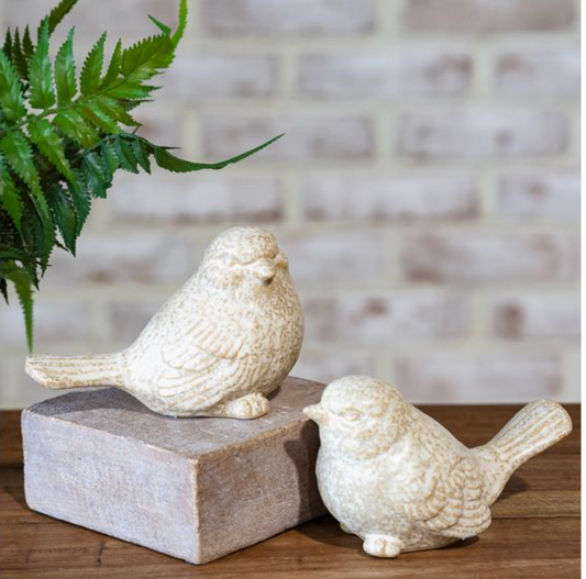 LT. BEIGE CERAMIC BIRDS (2 Options)