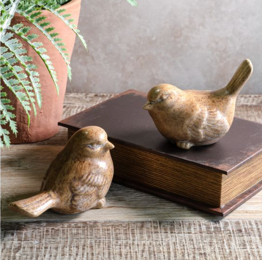 BEIGE CERAMIC BIRD  (2 Options)