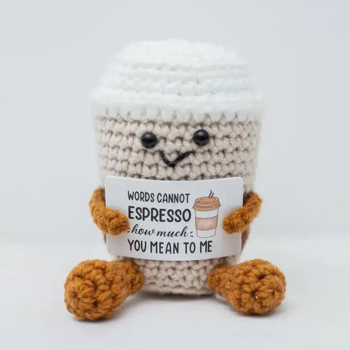 Handmade Crochet Positive Plush Emotional Support Doll