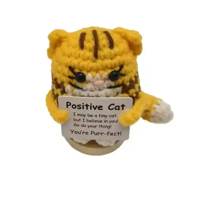 Handmade Crochet Positive Plush Emotional Support Doll