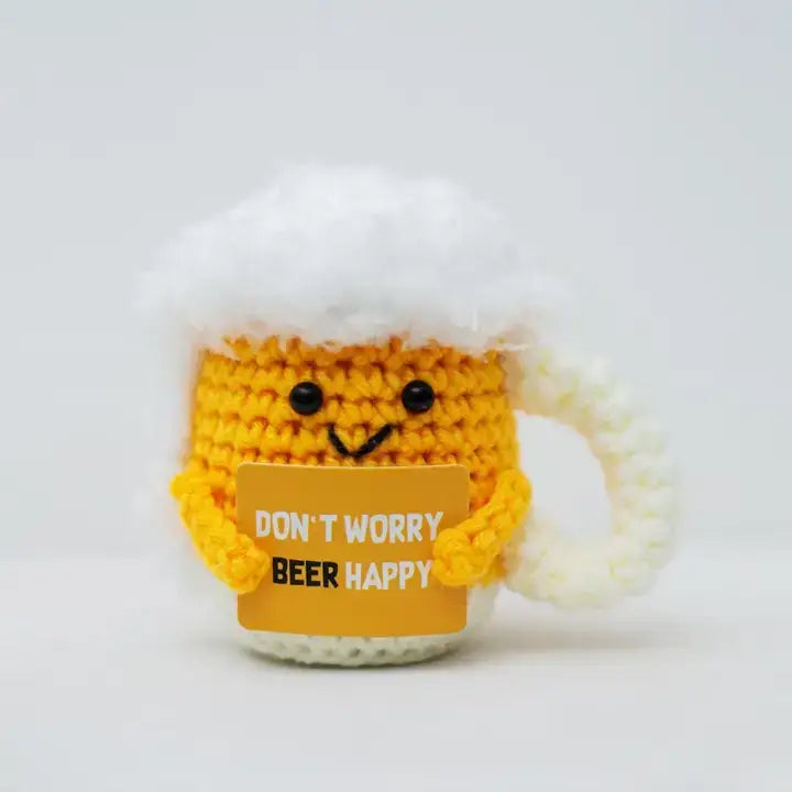 Handmade Crochet Positive Plush Emotional Support Doll