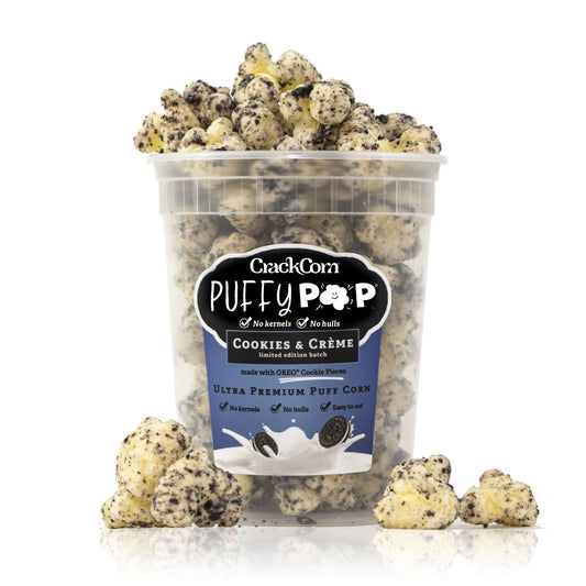 Crack Corn / Puffy Pop - Cookies & Crème (4 oz)