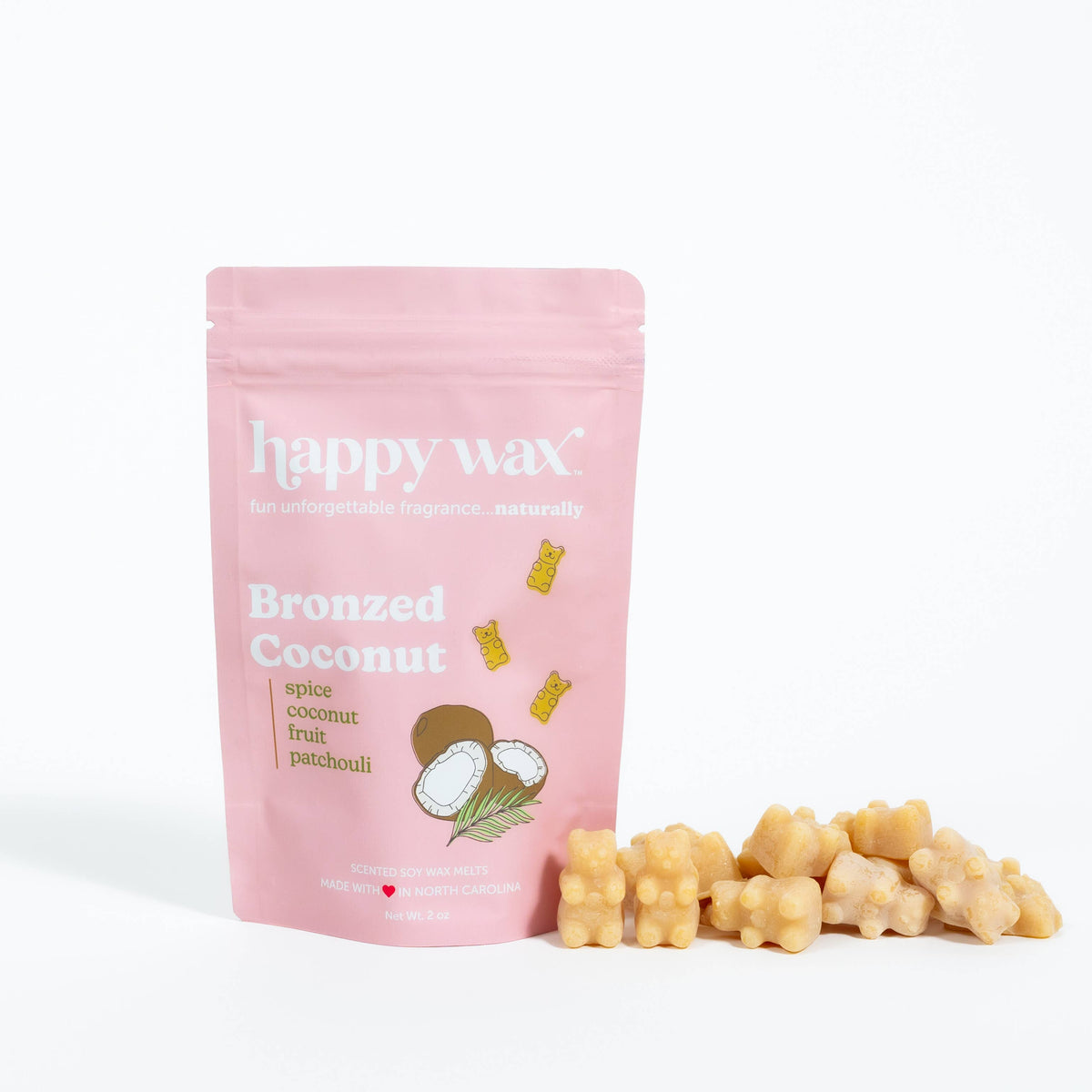 Bronzed Coconut Wax Melts - Sample Pouch (2 oz)