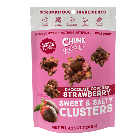 Chocolate Covered Strawberry Chunk Nibbles 4.25oz Pouch