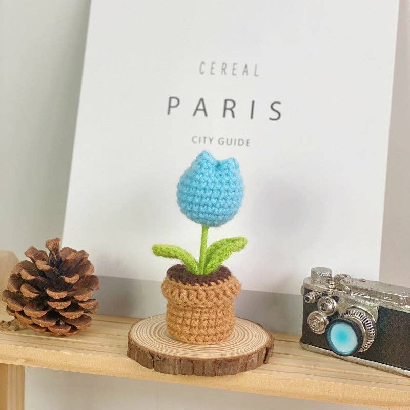 Crochet Potted Flower Gift Mini Home Decor