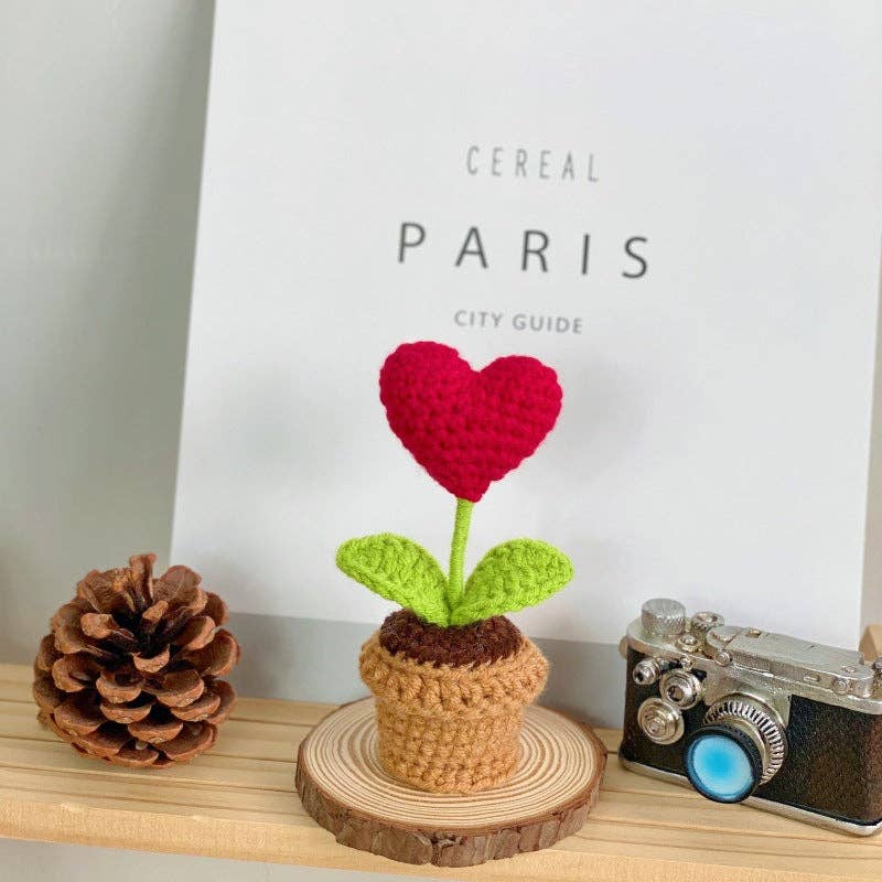 Crochet Potted Flower Gift Mini Home Decor