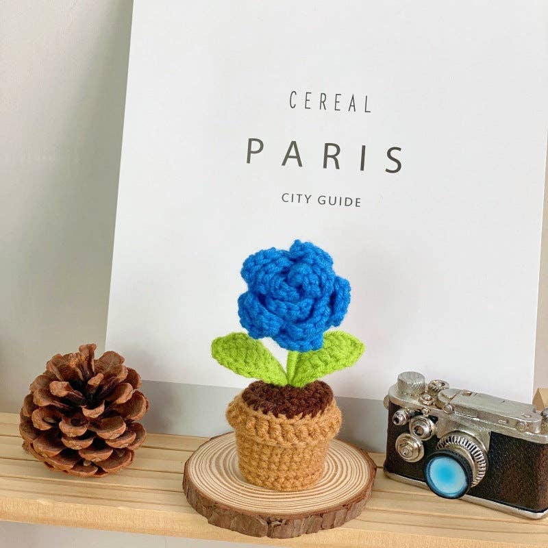 Crochet Potted Flower Gift Mini Home Decor