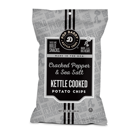 Kettle Cooked Potato Chips - 5oz - Cracked Pepper & Sea Salt