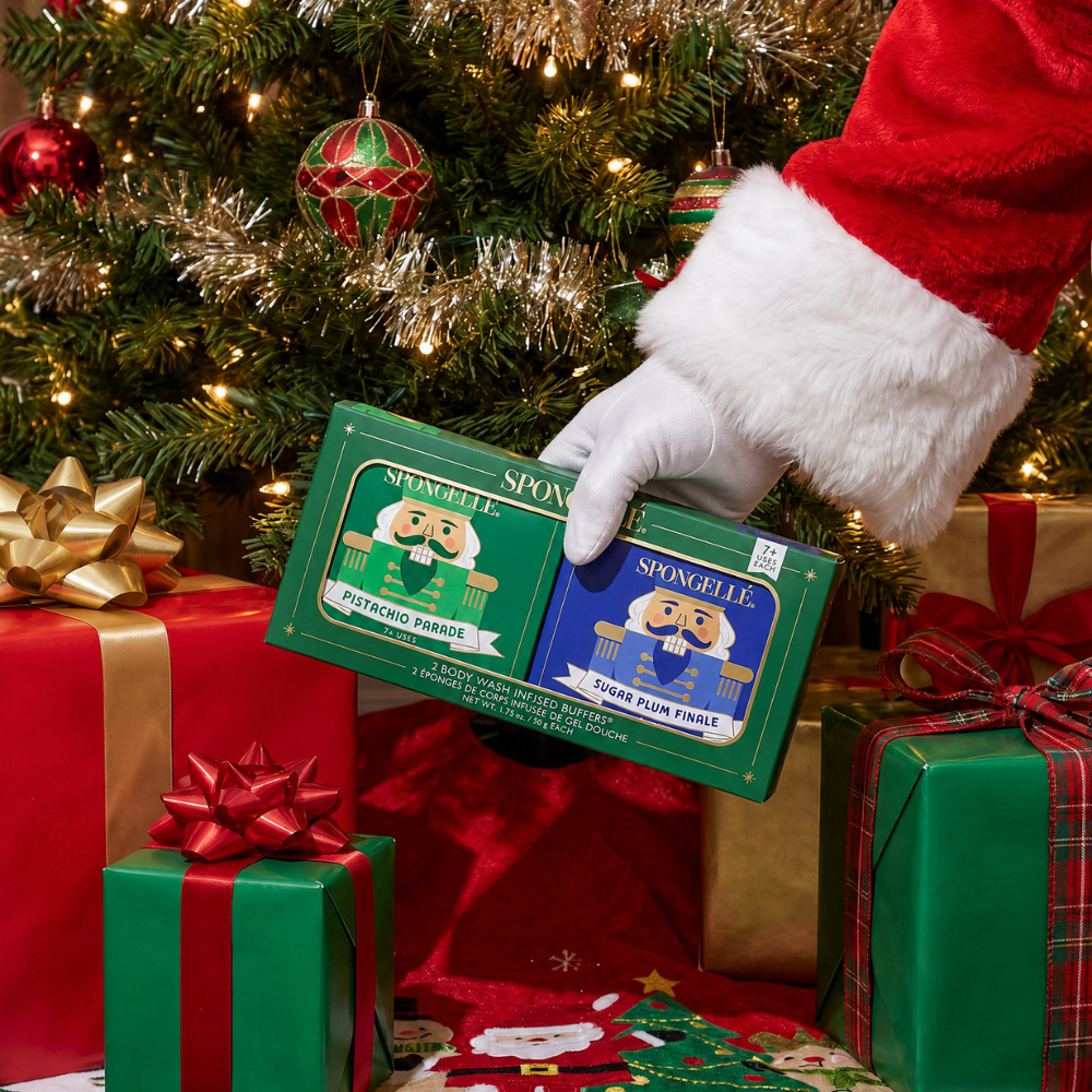 Green Nutcracker Holiday Body Buffer Gift Set