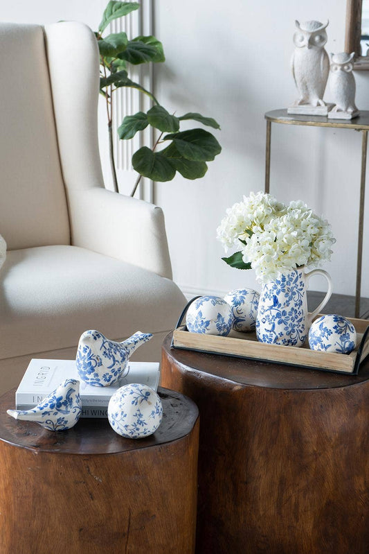 Blue Floral Decorative Ball