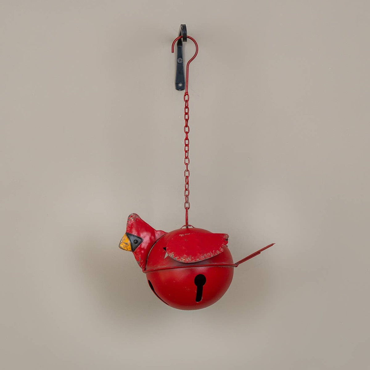 CARDINAL BELL W/ CHAIN HANGER