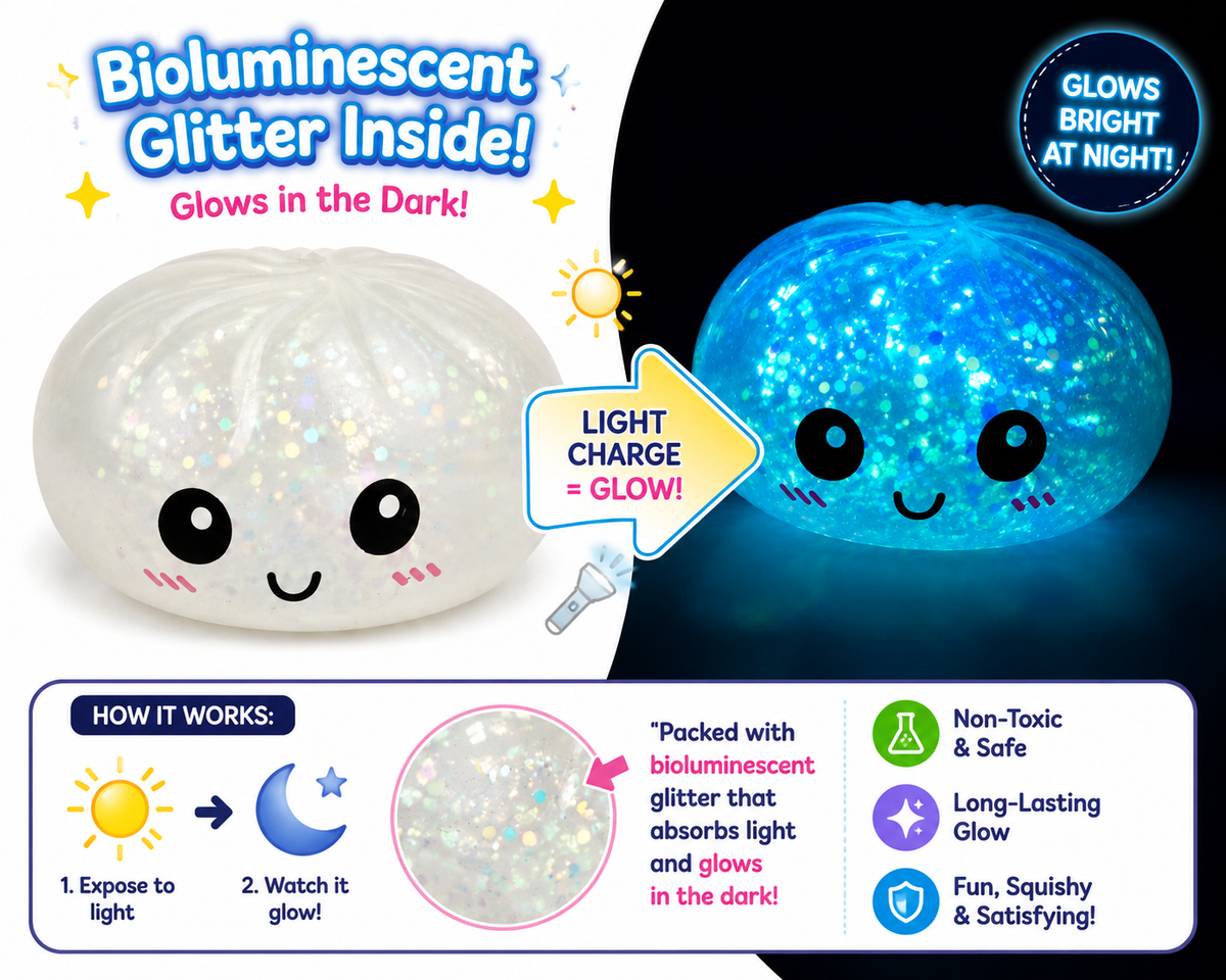 Mystery Glow in the Dark Dumpling Squishy MSDS10