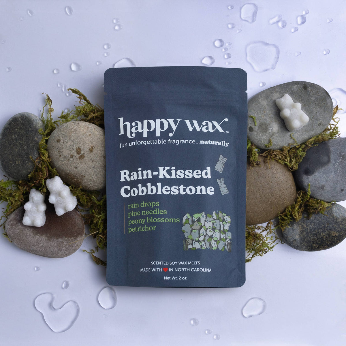 Rain Kissed Cobblestone Wax Melts - Sample Pouch (2 oz)